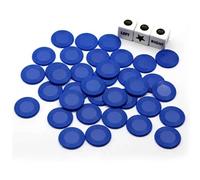 MasYosh Ensemble de Jeu de Dés, 3 Dés 24 Jetons, Jeu de société Familial au Rythme Rapide avec Conception Portable pour Les Voyages à Domicile, Les Fêtes de Camping, à Partir de 6 Ans