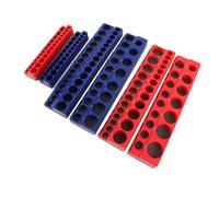 MasYosh Ensemble D'organisateurs de Douilles Magnétiques, 6 Pièces Porte-outils Magnétiques Puissants avec un Design Peu Encombrant, pour Douilles Métriques et SAE de 1/4 Po, 3/8 Po et