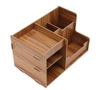 MasYosh Étagère d'organisation de Bureau en Bois, Solution de Stockage | Facile à nettoyer, Bois de cerisier durable, Conception peu encombrante, Convient au bureau, Assemblage facile