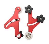 MasYosh Guide de de Scie à Table, Chargeur de Presse à Double Roue en Alliage D'aluminium à Hauteur Réglable avec Rouleaux et Curseurs Antichocs, pour Machine de Gravure de Scie à