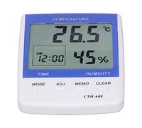 MasYosh Hygromètre du Thermomètre, Compteur d'humidité de Température Numérique avec Fonction de Mémoire et Réveil, Grand écran LCD pour la Maison de Bureau de Cuisine à Domicile