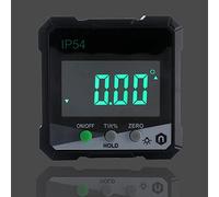 MasYosh Inclinomètre Numérique 4x90 ° Mesure IP54 Écran LCD Écran Magnétique Afficher Numérique Angle Metter (Green DLW30 GRD)