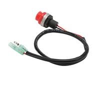 MasYosh Interrupteur D'arrêt de Démarrage de Moteur Hors-bord, Bouton Poussoir Universel sans clé avec Câble de 45 Cm, pour Bateau Marin et Yacht