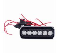 MasYosh Interrupteur en fibre de carbone 12 V 20 A étanche IP66 avec porte-fusible rétractable et étiquettes rétroéclairées LED bleues et rouges pour yacht, camping-car,