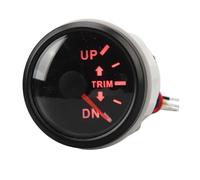 MasYosh Jauge de Garniture de Bateau 52MM, Compteur D'équilibre de Garniture Marine ABS en Acier Inoxydable avec Rétro-éclairage 7 Couleurs, pour Yachts, Bateaux de Pêche, (Cadran noir avec cadre