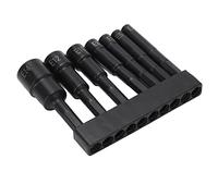 MasYosh Jeu de 7 Douilles Hexagonales, Acier allié au Chrome Vanadium E4 E5 E6 E8 E10 E12 E14, avec Coussinet de Serrage pour clé à Vis Antivol, Réparation Automobile