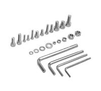 MasYosh Jeu de Vis à Douille Hexagonale, Assortiment de Rondelles D'écrous de Boulons en Acier Inoxydable 304 M3 M4 M5 M6 avec clé Hexagonale, pour Voitures Camions Bus Machines de