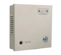 MasYosh Jonction de Distribution d'alimentation électrique CCTV Boîte électrique 12V 4 Canal 5A Fusible 110V 220V avec Boîte en Métal