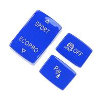 MasYosh Kit de Bouton D'engrenage, Remplacement de 3pcs ABS pour 1 2 3 4 Séries F20 F21 F22 F23 F30 F31 F32 F33 F34 F35 F36, avec des Boutons ESP Sport 613192529121 613192529122 (Bleu)