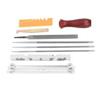 MasYosh Kit de Limes D'affûtage de Tronçonneuse 10 Pièces, Limes Rondes Plates à Dents Fines avec Lames en Acier au Carbone et Manche en Bois, pour Les Projets D'artisanat D'atelier de