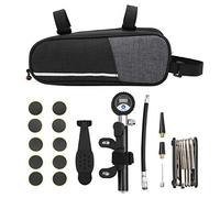 MasYosh Kit de Pompe Numérique pour Vélo, Ensemble D'outils de Vélo Multifonctions 16 en 1 avec écran LCD et Sac de Rangement, pour de Route, VTT, Cyclisme en Plein Air, Camping