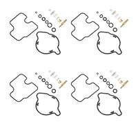 MasYosh Kit de Réparation de Carburateur de Moto 4 Ensembles, Ensemble de Reconstruction de Carburateur avec Matériau en Métal et en Caoutchouc de qualité Supérieure, Antirouille et