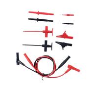 MasYosh Kit de Sonde de Test Multimètre, Fils D'essai Isolés en Silicone à 10 Pièces avec des Pointes Détachables et des Clips de, pour le Palette Multimètre et les Instruments de Test