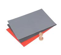 MasYosh Kit de Tampon en Caoutchouc de Machine à Gravure, 3 Feuilles en Caoutchouc A4 de 2,3 Mm D'épaisseur avec Timbre en Bois et 2 Tampons de Timbre, pour la Plate-forme de Machine à