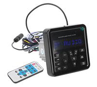 MasYosh Lecteur Numérique, Radio USB AM FM avec Amplificateur 28x4 RMS intégré et étanchéité IP66, pour Voiture Moto Yacht ATV RV
