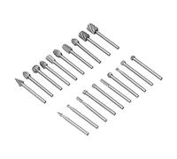 MasYosh Lime Rotative en Acier Rapide, Fraise Rotative Durable pour le Travail du Bois, Sculpture, Meulage, Ensemble de 20 Pièces pour Charpentiers