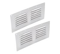 MasYosh Lot de 2 Couvercles de Grille D'aération à Persiennes, Panneau de Ventilation Rectangulaire en Acier Inoxydable 316 avec Surface Polie Miroir, pour Navires, Yachts,