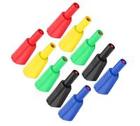 MasYosh Lot de 2 Fiches Bananes Isolantes U29 4 Mm pour Tests électriques, Rouge, Noir, Jaune, Vert, Bleu