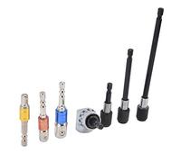 MasYosh Lot de 3 Outils Manuels électriques de qualité Impact, Adaptateur D'extension de Tige Hexagonale Magnétique 1/4" 3/8" 1/2" avec Levier à Dégagement Rapide, pour Tournevis et