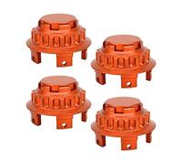MasYosh Lot de 4 Cache-moyeux de Roue en Alliage D'aluminium de 7,6 Cm pour Classe A, C, E, S, SLK, GLA, GLC, GLK, CLS, ML, GL, avec Revêtement Antirouille et anticorrosion. (Orange)