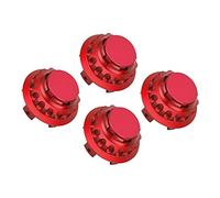 MasYosh Lot de 4 Cache-moyeux de Roue en Alliage D'aluminium de 7,6 Cm pour Classe A, C, E, S, SLK, GLA, GLC, GLK, CLS, ML, GL, avec Revêtement Antirouille et anticorrosion. (Rouge)