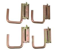 MasYosh Lot de 4 Crochets E Track J, Matériau Métallique de qualité Supérieure avec Revêtement Résistant à la Rouille, capacité de 1 200 Livres pour Camping-car, Chambre à Coucher,