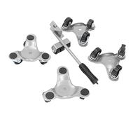 MasYosh Lot de 4 Roues Mobiles pour Meubles, Ensemble de Chariots Mobiles Portables et Robustes avec Poignée Ergonomique et Tête Réglable à 180 Degrés, pour canapé, Bibliothèque, Table,