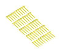 MasYosh Lot de 50 Piquets de Tente en Plastique, Piquet de Sable dentelé en ABS de 14 Cm avec Motif barbelé pour Tente de Camping, Auvent, Filet de Jardin et Bord de Pelouse en Tissu (Jaune)
