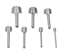 MasYosh Lot de 7 Poinçons Demi-ronds en Acier à Outils pour Cuir avec Différents Diamètres pour Ceintures de Travail du Cuir 10 Mm, 15 Mm, 20 Mm, 25 Mm, 30 Mm, 35 Mm, 40 Mm