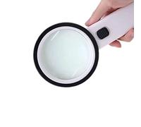 MasYosh Loupe 10X avec Lumière LED, Loupe Optique Double Couche Lentille 90 Mm, avec 12 LED Lumineuses, pour la Lecture des Personnes âgées, Inspection des Bijoux