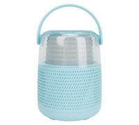 MasYosh Machine de karaoké Portable, Haut-Parleur avec Microphone sans Fil et Lumières LED Colorées, pour Fête à Domicile, Voiture de Voyage (Bleue)