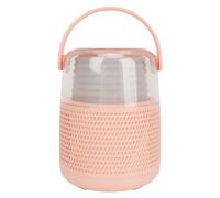 MasYosh Machine de karaoké Portable, Haut-Parleur avec Microphone sans Fil et Lumières LED Colorées, pour Fête à Domicile, Voiture de Voyage (Rose)