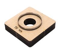 MasYosh Matrice de Découpe de Cuir de Forme Ronde, Moule en Acier allié de 50 Mm de Diamètre avec Poignée en Bois de Bouleau, pour le Cuir, le Carton, le Caoutchouc, le Plastique,