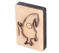 MasYosh Matrice de Découpe du Cuir en Acier allié, Tissus Superposés sans Effort et Coupe-poinçon en Cuir pour la Fabrication de Bijoux Artisanaux, avec Base en Bois pour un Estampage