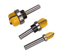 MasYosh Mèche de Toupie 3 Pièces, Bol en Acier au Tungstène et Coupe-plateau avec Revêtement PTFE pour le Travail du Bois, les Panneaux de Fibres, le contreplaqué et Plus