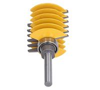 MasYosh Mèche de Toupie, Tige de 8 Mm, 2 Dents Réglables, Tête de Coupe de 46 Mm, Outil de Coupe avec Revêtement PTFE, pour le Travail du Bois, le contreplaqué, le Bois Dur, le