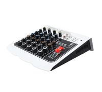 MasYosh Mélangeur Audio 6 Canaux, Table de Mixage Sonore Professionnelle avec Entrée et USB MP3, Affichage Numérique pour Représentation sur Scène, Mariage, KTV en Direct (Prise UE)