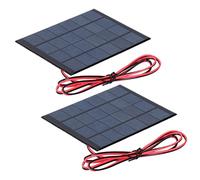 MasYosh Mini Module D'énergie Solaire, Panneau Solaire 2 W 6 V avec Câble de 100 Cm, Haute efficacité de Conversion pour Lampes Solaires de Pelouse, Chargeurs de Téléphone, Lampes de