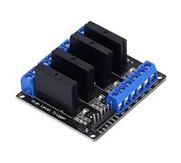 MasYosh Module de Relais à état Solide 4 Canaux de Haut Niveau de Haut Niveau SSR DC Control AC avec Fusible 3-24V HY-M283
