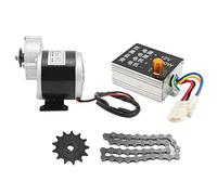 MasYosh Motoréducteur 12 V 350 W, Contrôleur brossé 12 V 500 W avec Engrenage 13T et Kit de Chaîne 38 Maillons, pour Vélos électriques, Tricycles, Scooters