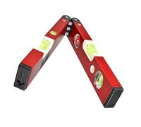 MasYosh Niveleur Pliable, Ligne Rouge avec Niveaux à Bulles Multifonctionnels pour les Mesures D'angle de Pente, Base Magnétique