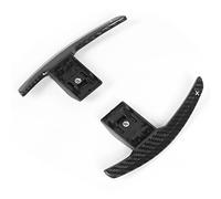 MasYosh Palettes de Changement de Vitesse au Volant en Fibre de Carbone Sèche, Remplacement étendu pour Châssis F Série 1 2 3 4 5 X5 X6 M, avec Finition Noire Brillante et Marques