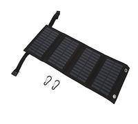 MasYosh Panneau Solaire Monocristallin 20 W, Chargeur USB Portable Léger et Pliable avec Indicateur LED, étanche IP65, pour le Camping, la Randonnée, les Activités de Plein Air (Noire)