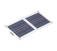 MasYosh Panneau Solaire Polycristallin, Chargeur de Batterie de Voiture Solaire Pliable Double USB avec Ventouse, pour Téléphone Portable MP3 MP4 Voiture 18V 10W