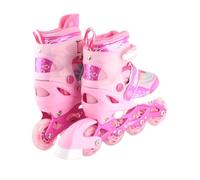 MasYosh Patins à Roues Alignées Réglables pour Enfants, Patins à roulettes Entièrement Souples avec Roues Lumineuses et Roulements ABEC 7, Conception à Triple Protection pour Garçons et (S)