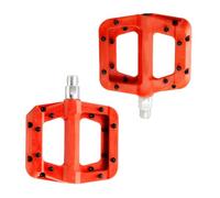 MasYosh Pédale de Vélo, Pédale de VTT Antidérapante élargie avec Fibre de Nylon et Construction en Métal, pour Universelle de Vélo 9/16 Pouces (Rouge)