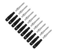 MasYosh Plug à Banane de 4 Mm, 10pcs 7pin Copper Male Plugs 32A 1000V avec Connexion à Vis et Manche en PVC, pour L'ordinateur TV en Haut-parleur (Noir)