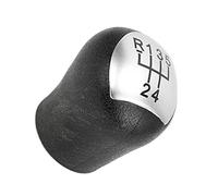 MasYosh Pommeau de Levier de Vitesse de Voiture, Matériau ABS à 5 Vitesses, Conception Lisse, Longue Durée de Vie, avec un Design élégant pour 2006 2008 CLIO 2006 2008 (Argent Noir)