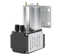 MasYosh Pompe à Vide, Pompe à Membrane sans Haute Puissance DC12V 24V avec Support, pour Instrumentation D'échantillonnage D'analyse de Gaz 72kpa 8W 12L Min (DC12V)