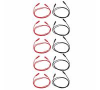 MasYosh Porneau D'essai de Banane, 5 Sets Femelle à Femelle 2 Mm 0,44 Mm² 15a 1000v Test Cable Kit avec Gaine de Protection en PVC, pour les Tests électroniques